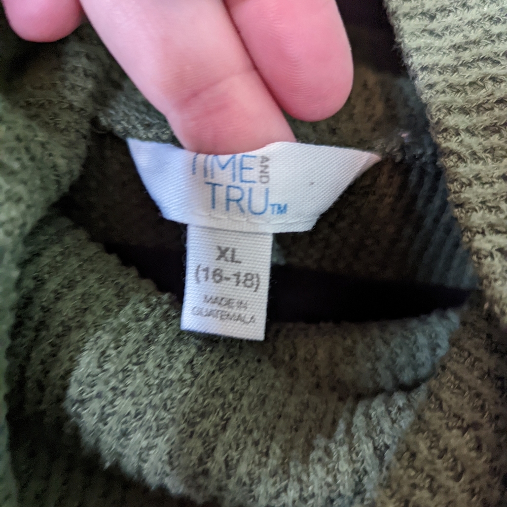 Great Basic Sweater XL Olive Green - Picture 7 of 9